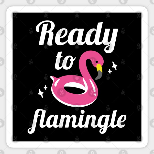 Ready To Flamingle Magnet by LuckyFoxDesigns